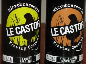 Organic Pale Ale and Oatmeal Stout from Le Castor Microbrewery